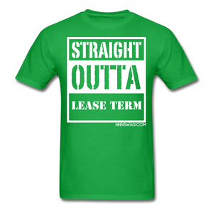 Straight Outta Lease Term Tee - bright green