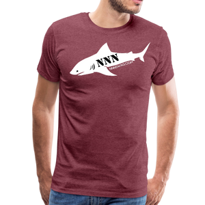NNN Shark Tee - heather burgundy