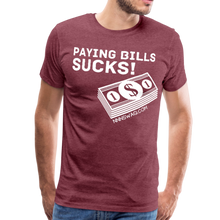 Load image into Gallery viewer, Paying Bills Sucks Tee - heather burgundy