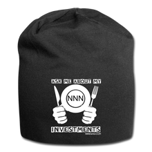 Load image into Gallery viewer, Jersey Beanie | Ask Me About My NNN Investments - black
