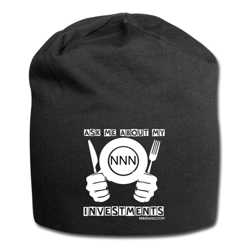 Jersey Beanie | Ask Me About My NNN Investments - black