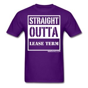 Straight Outta Lease Term Tee - purple