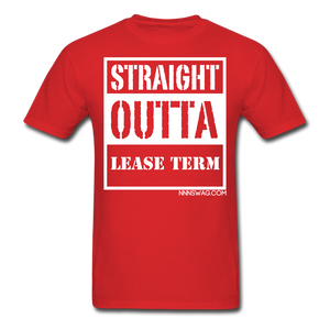 Straight Outta Lease Term Tee - red