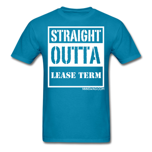 Straight Outta Lease Term Tee - turquoise