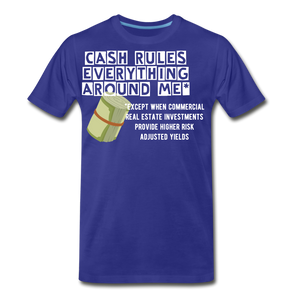 Cash Rules Everything* Tee - royal blue