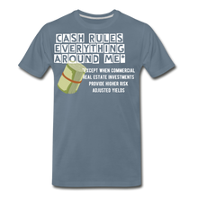 Load image into Gallery viewer, Cash Rules Everything* Tee - steel blue
