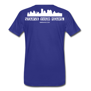 Feed Your Dreams; Starve Your Fears Tee - royal blue