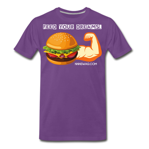 Feed Your Dreams; Starve Your Fears Tee - purple