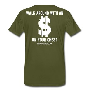 S on Your Chest Tee - olive green